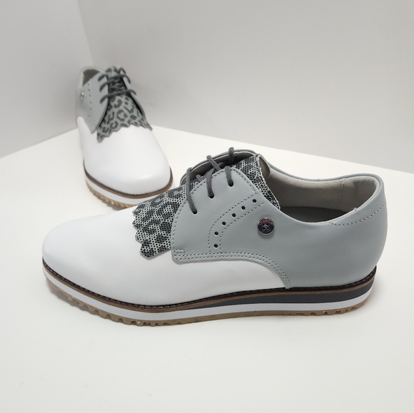FootJoy Shoes - Footjoy Retro Womens Spikeless Golf Shoes Size 9 M White leopard Print NEW